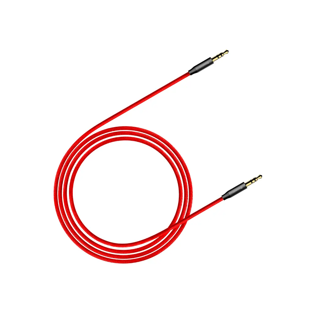 Кабель мультимедійний Jack 3.5mm Yiven M30 M/M 1m red-black Baseus (CAM30-B91) - фото 2