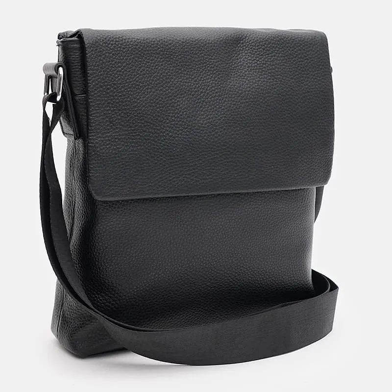 Чоловіча шкіряна сумка Borsa Leather K13658bl-black - фото 2