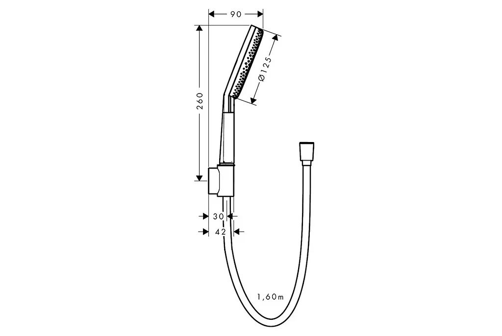 Душовий гарнітур Hansgrohe Raindance Alive Select S 3jet EcoSmart з тримачем та шлангом 1,6 м matt white 24611700 - фото 6
