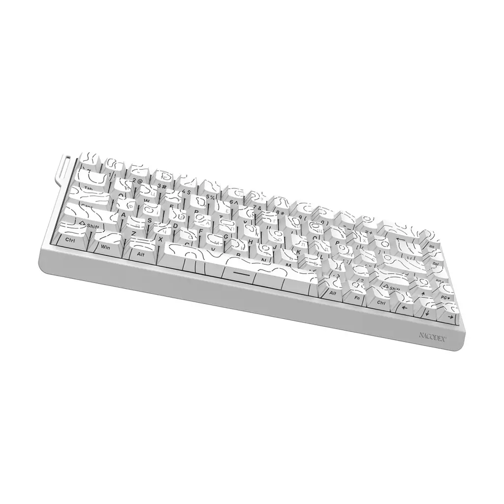 Клавіатура Ajazz NacodeX NK68 V2 Red Switch LED USB UA White (NK68-V2-R-S-W) - фото 4