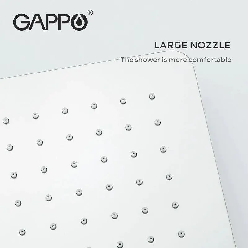 Душова система прихованого монтажу Gappo G7107-40, вилив - перемикач на лійку, 3-функції, хром, Хром - фото 5
