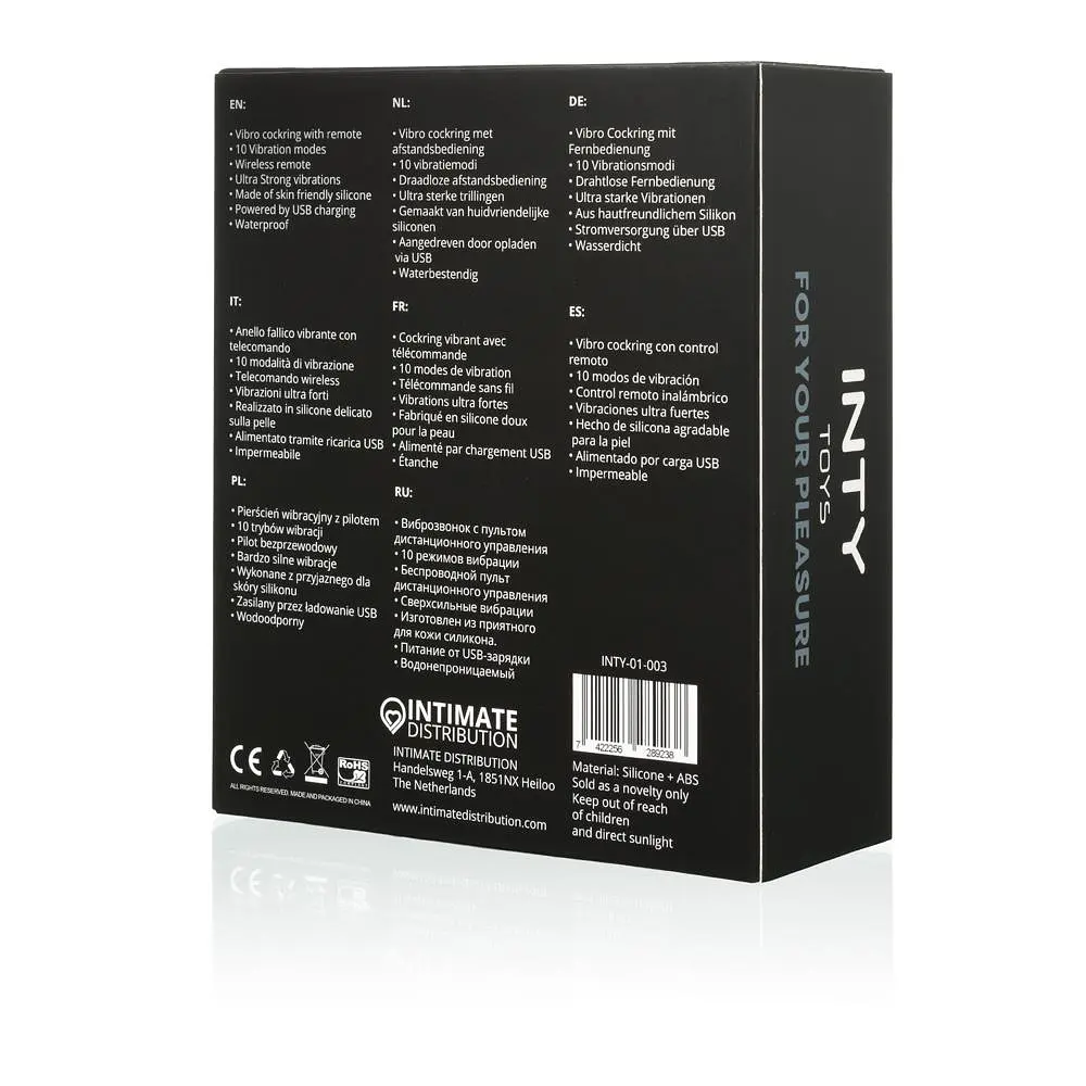 Виброкольцо INTY Toys Crave 9.5 см (черный) - фото 5
