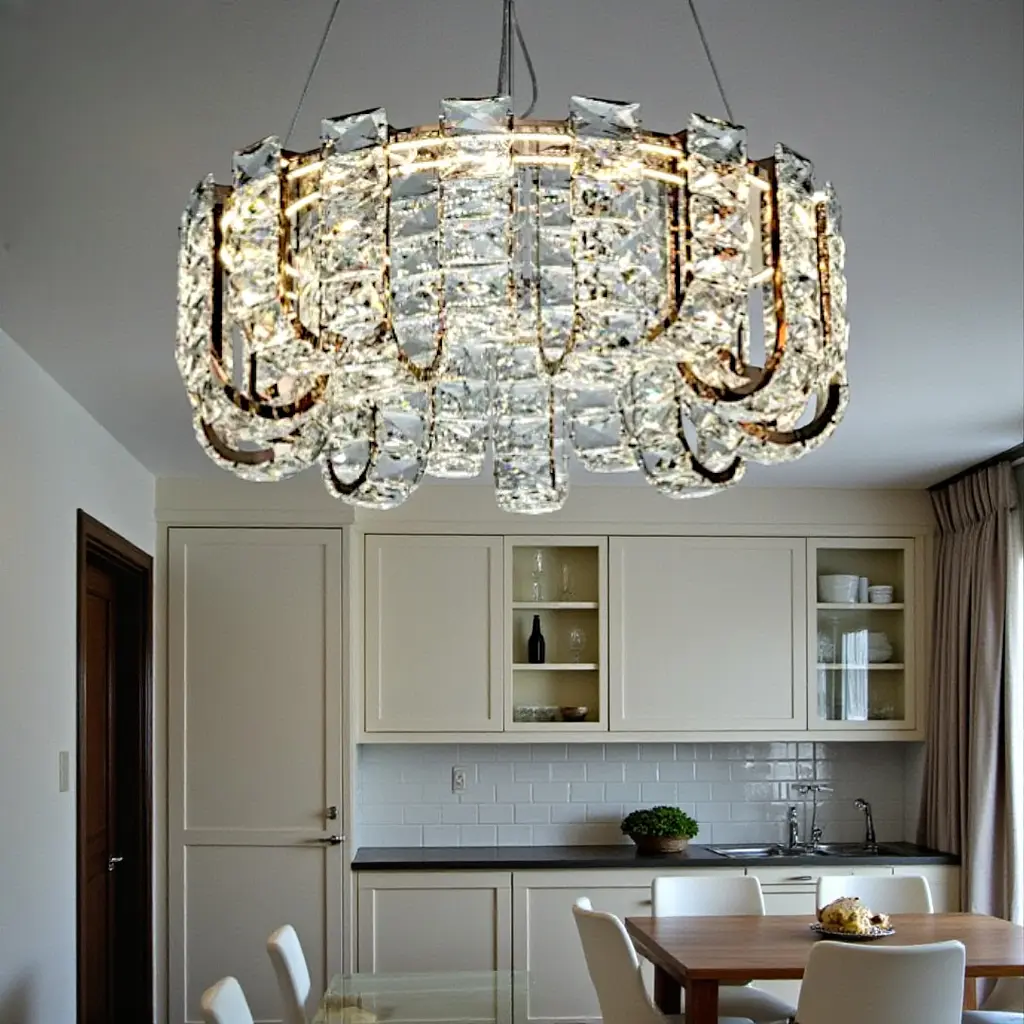 Підвісна LED-люстра Linisoln 559-600 FG — кришталева, 70 Вт, 60 см - фото 2