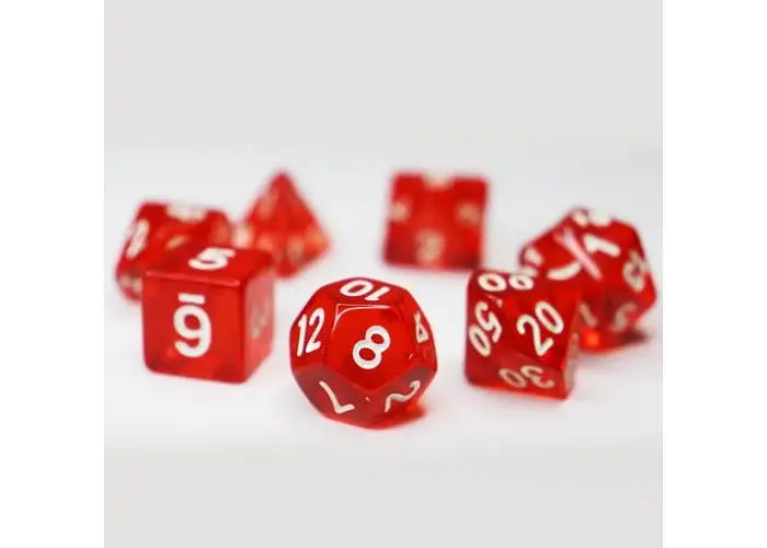 Набір кубиків Transparent 7 Dice Set - Red , 7 шт. (g7dtran02) - фото 3