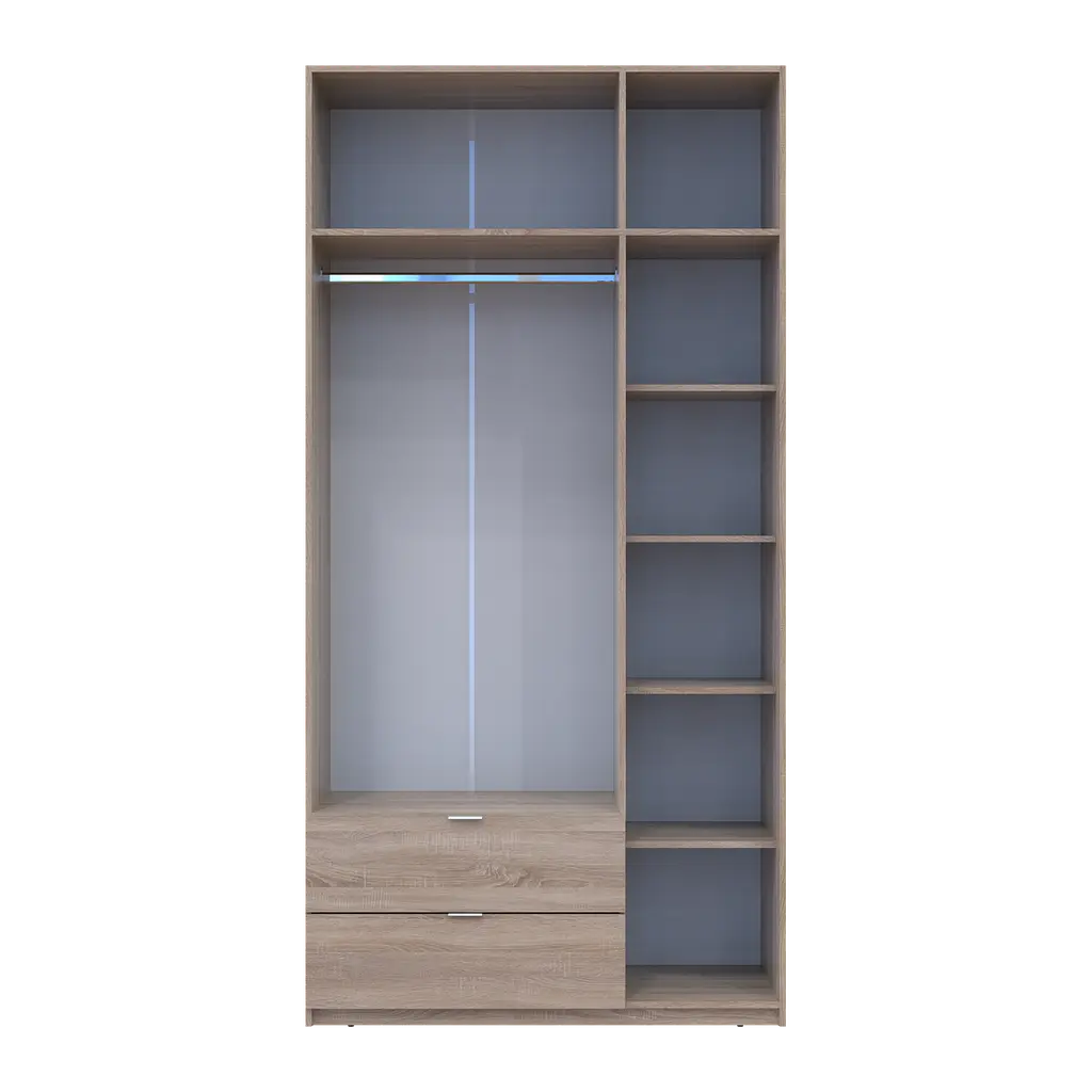 Шафа для одягу Doros Лукас Дуб Сонома 3ДСП 120х50х240 (80737799) - фото 6
