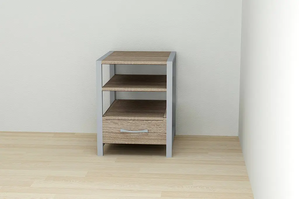 Тумба універсальна Ferrum-decor Вів'єн 1/1 50x41x40 сірий ДСП Дуб Сонома Трюфель 16мм (FRD-104154) - фото 4