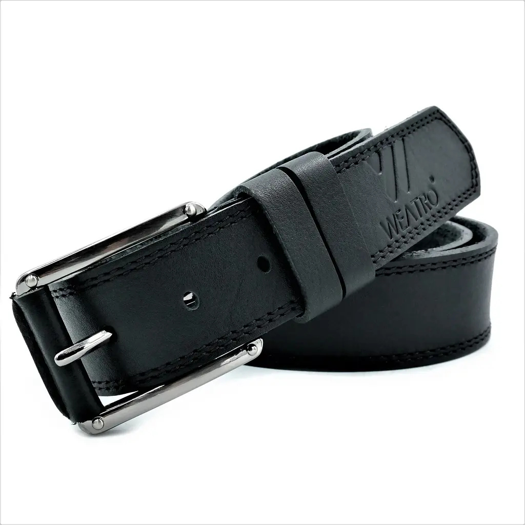 Кожаный ремень Weatro мужской 115-120х3,8 см acs0024216 - фото 3