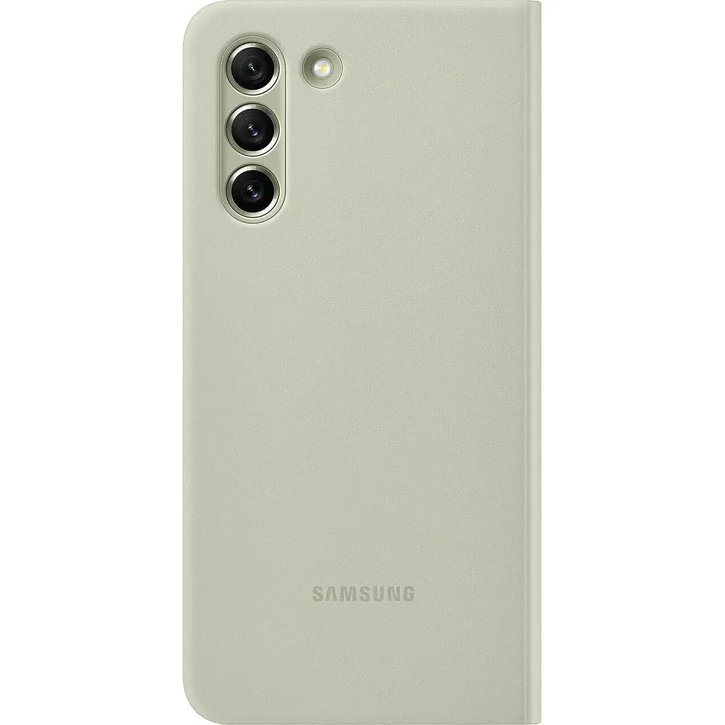 Оригінальний чохол-книжка для Samsung Galaxy S21 FE (G990) S-View Clear View Smart Cover Olive Green EF-ZG990CMEGRU - фото 4