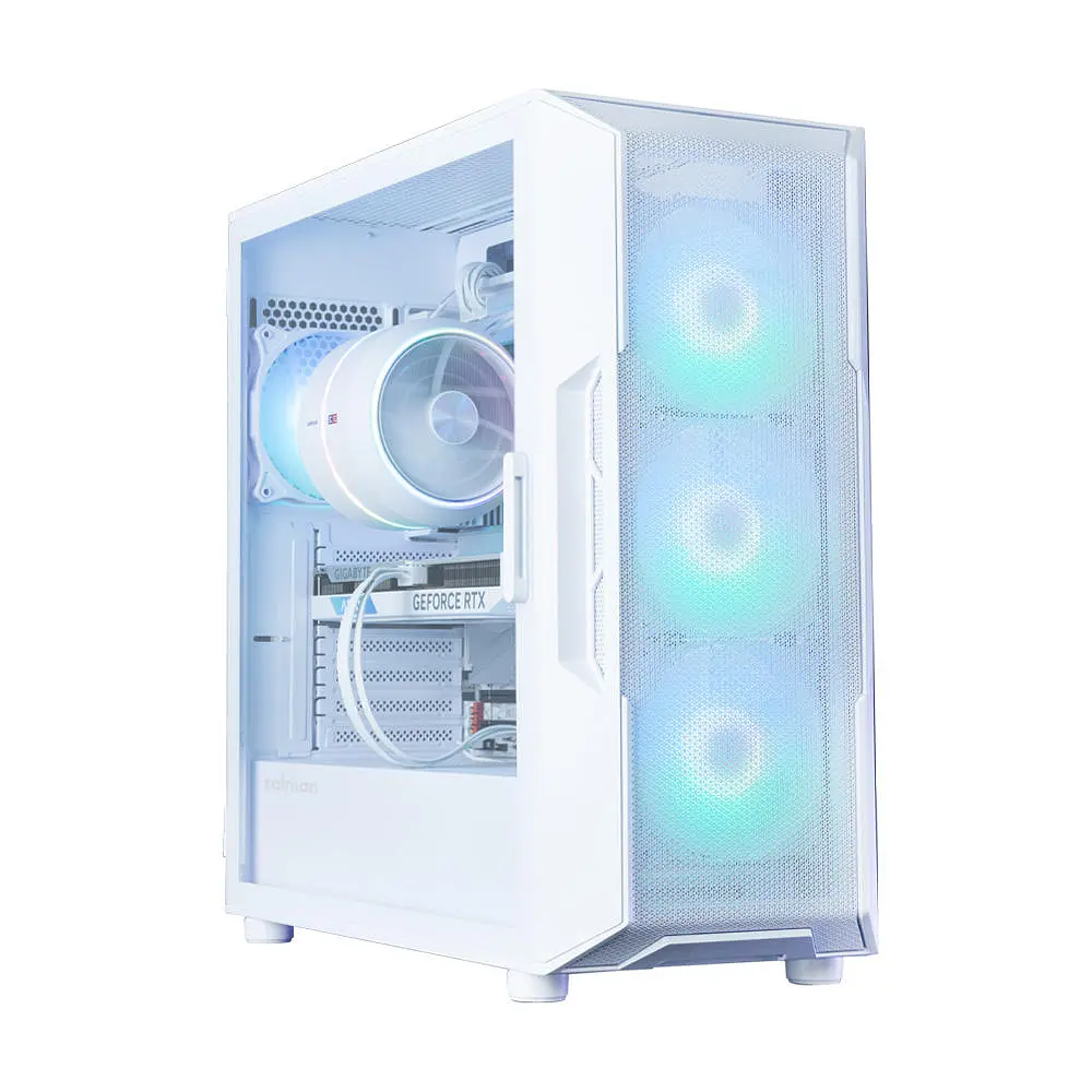 Zalman Корпус I3 Neo ARGB V2 без БР, 2xUSB3.0, 1x Type C, 4x120мм, ARGB, VGA 355мм, LCS ready, TG Side Panel, ATX, білий - фото 5
