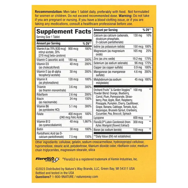 Витамины для возраста 50+ Alive! Men's 50+ Complete Multivitamin 50 таблеток Nature's Way vit0006243 - фото 2