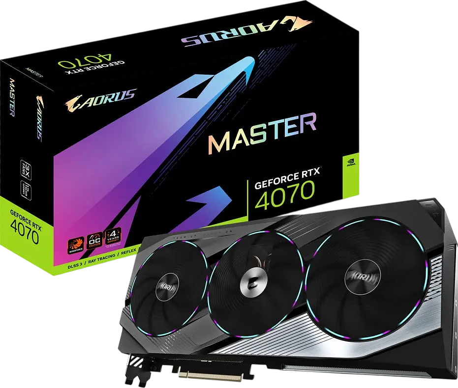 Відеокарта GeForce RTX 4070 12GB Gigabyte AORUS Master (GV-N4070AORUS M-12GD) Б/В - фото 4