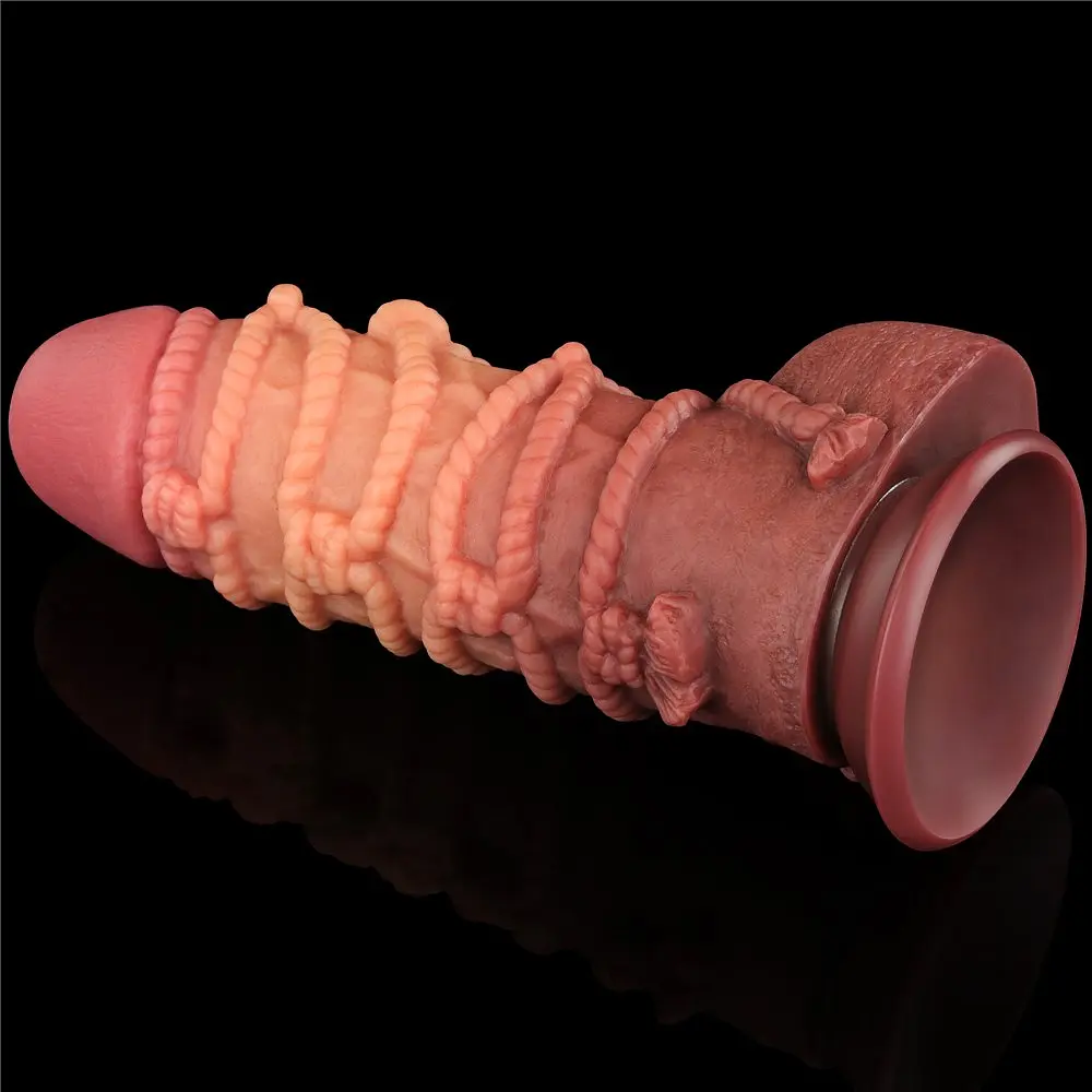 Фаллоимитатор Dual-Layered Silicone Nature Cock 9.5'' 24.5 см коричневый - фото 7