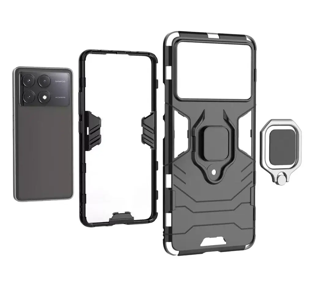 Чохол бампер Primolux Ring Armor для Xiaomi Redmi K70E / Poco X6 Pro Black - фото 5