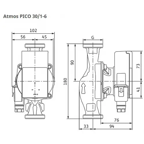 Циркуляційний насос Wilo Atmos PICO 30/1-6 (4232695) - фото 2