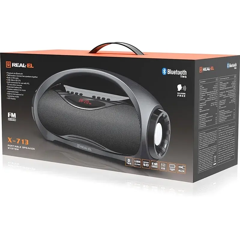 Колонка REAL-EL X-713 Black - фото 2