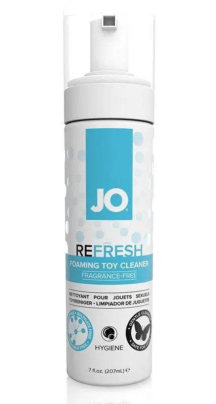 JO Refresh Foaming Toy Cleaner - засіб для очищення секс іграшок, 207 мл