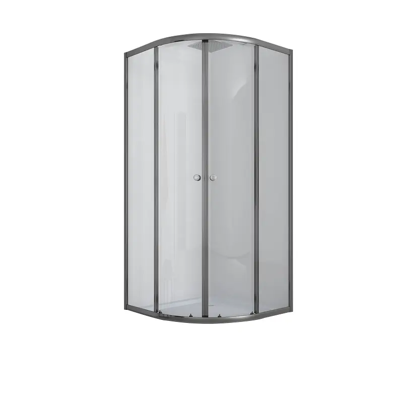 Душова кабіна з низьким піддоном Mixxus Plain SCT02-90x90x195-TR graphite прозоре скло 4 мм MI6901, Універсальна, прозорий, графіт - фото 3