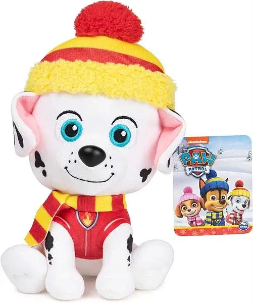 М'яка іграшка Paw Patrol Зимові свята Маршал 15 см плюш Різнобарвний - фото 6