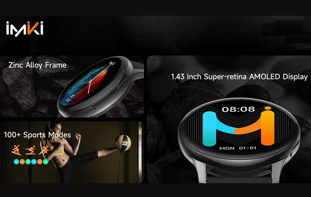 Смарт-годинник Smart Watch iMiki KW-66 Pro IP67 AMOLED Black - фото 6