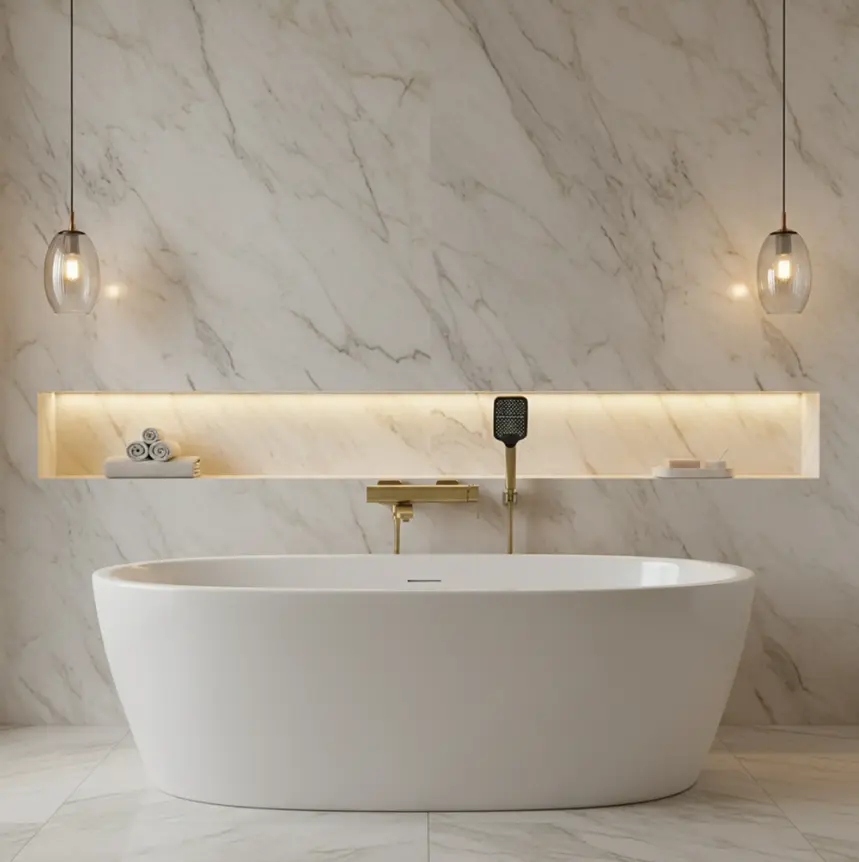 Змішувач для ванни Rea Arlo brushed gold REA-B0979 - фото 4