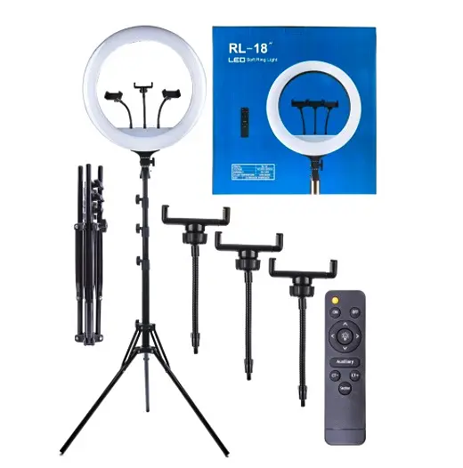 Кільцева LED лампа 45см 55W з пультом сумка та Штатив 2м кільцеве світло Ring Light RL-18 - фото 2