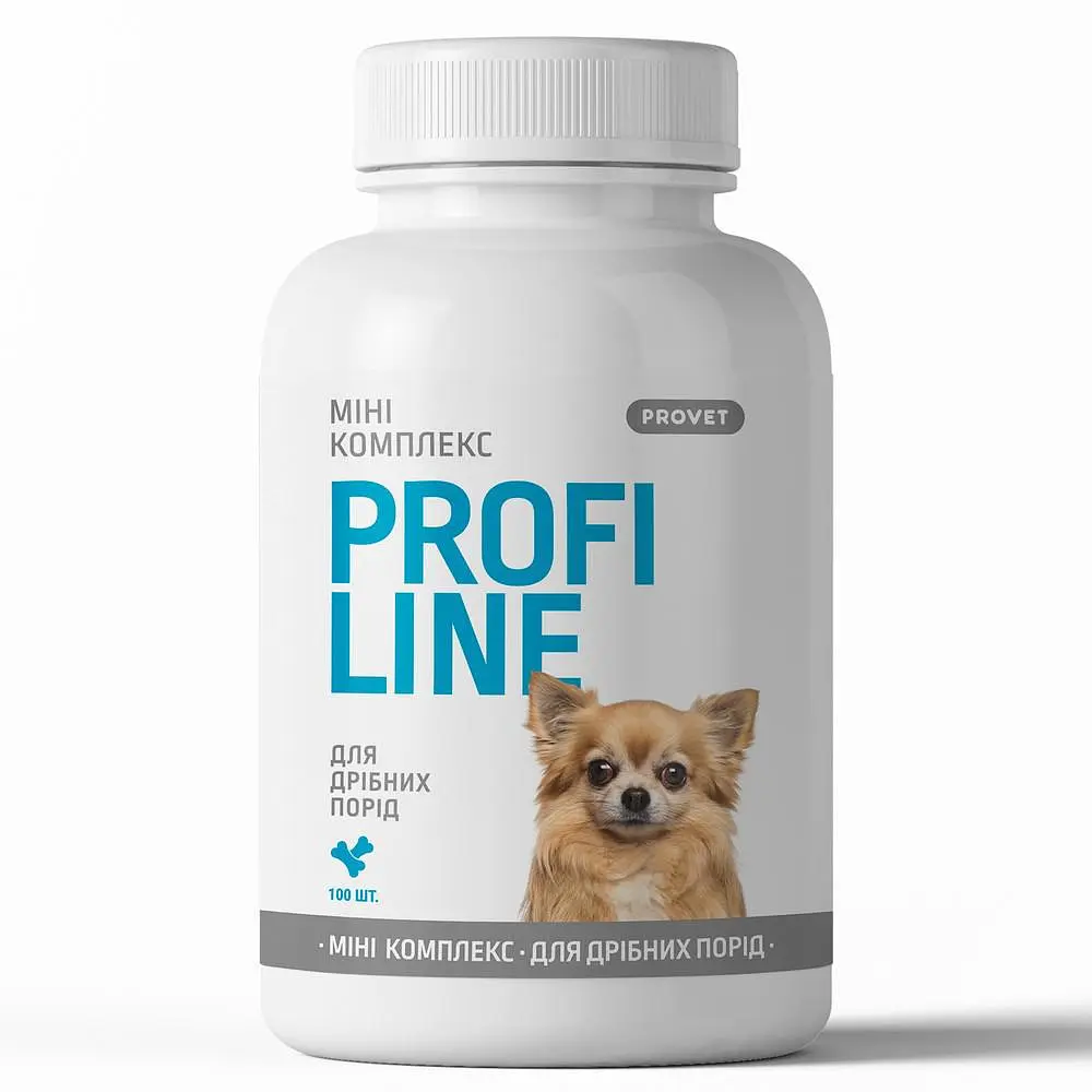 Вітаміни Provet PROFILINE для собак МІНІ комплекс дрібних порід для обміну речовин 100 таблеток, арт PR243168