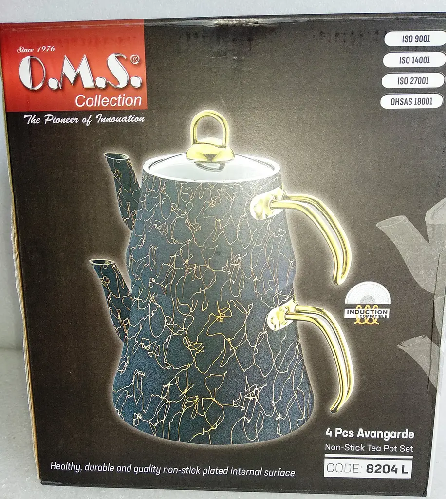 Двоярусний чайник O.M.S. Collection 8204-L Gold (1,2/2,5 л.) - фото 9