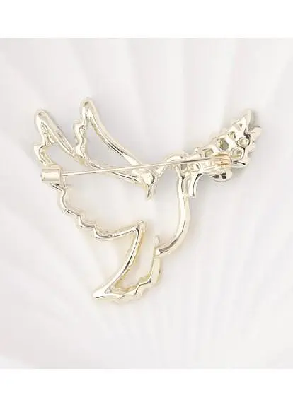 Брошь Голубь мира брошь-булавка символ Украины желто-голубая - фото 2