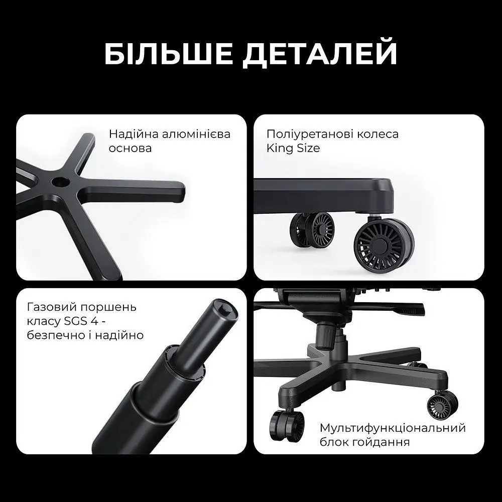 Кресло для геймеров Anda Seat Kaiser 3E XL Black (AD23YC-XL-08-B-PV/C-B01) - фото 2