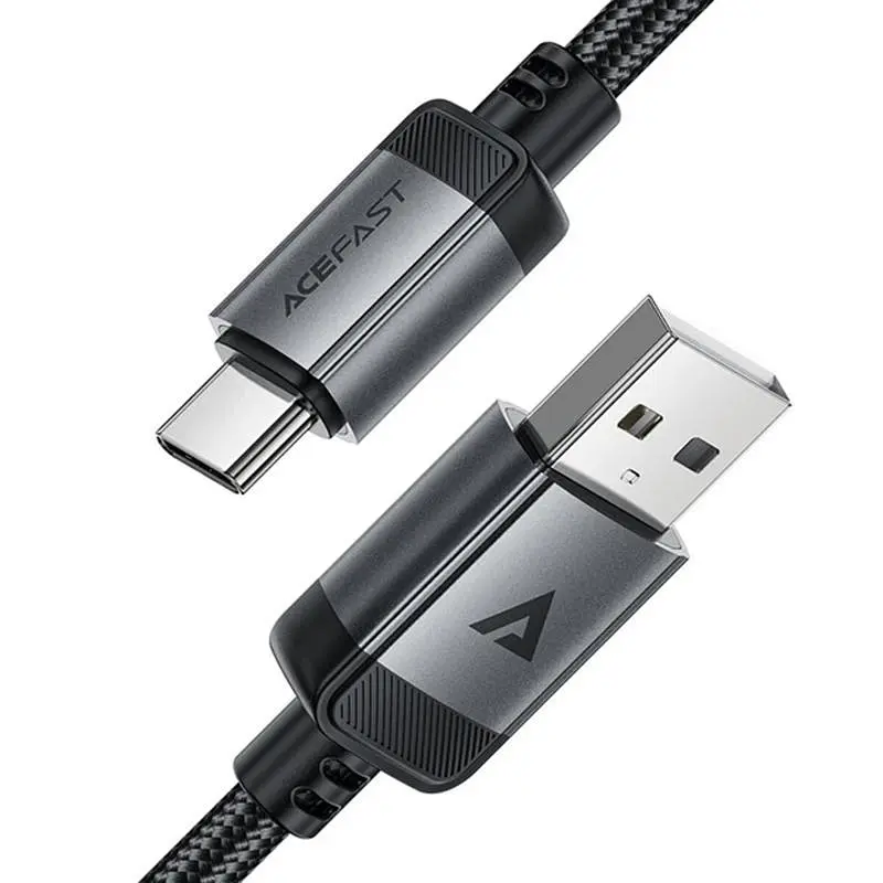 Дата кабель Acefast C20-04 USB to Type-C 3A (1.2m) Black - фото 4
