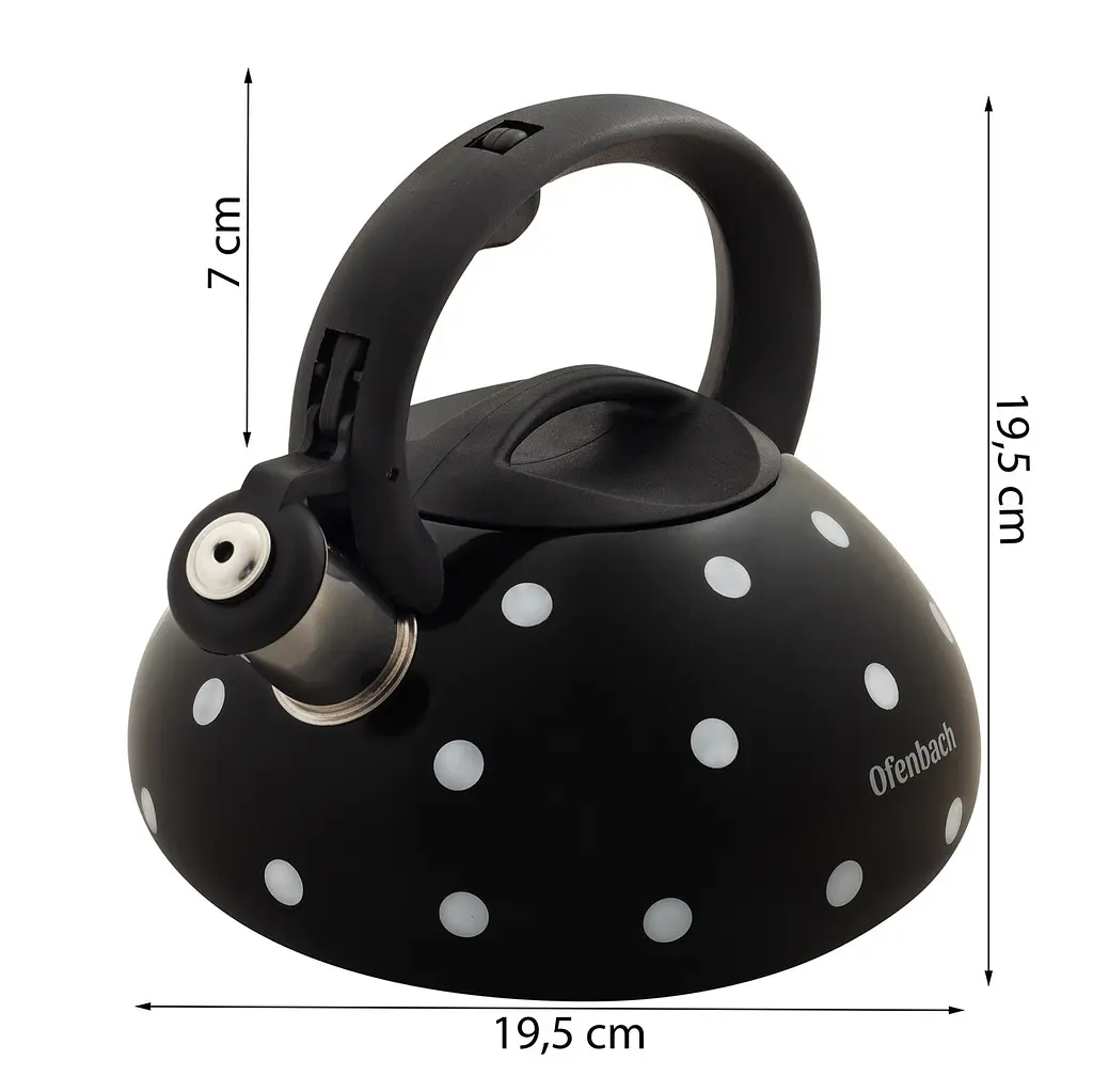 Чайник із свистком Ofenbach NB-100301BL 2.5 л чорний - фото 3