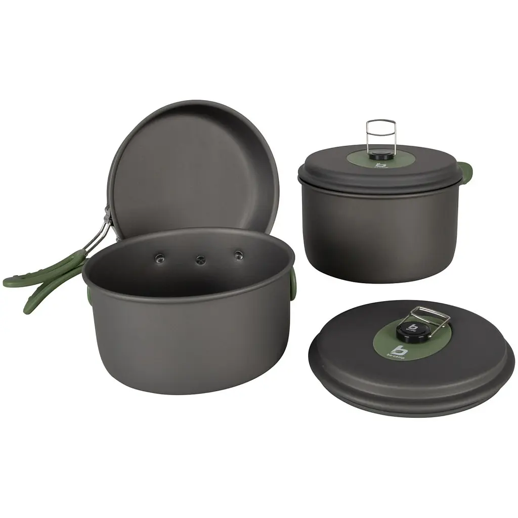 Набір посуду Bo-Camp Explorer 3 Pieces Hard Anodized Grey/Green (2200239) - фото 11