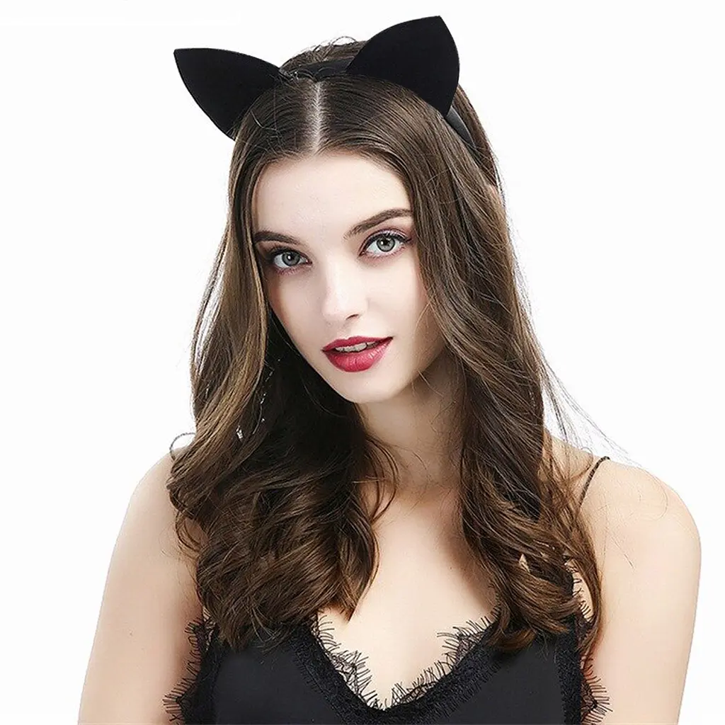 Обруч з котячими вушками Babydoll Універсальний.. Чорний 4501 - фото 3
