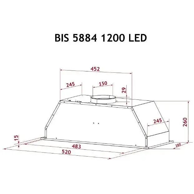 Витяжка Perfelli BIS 5884 WH 1200 LED - фото 9