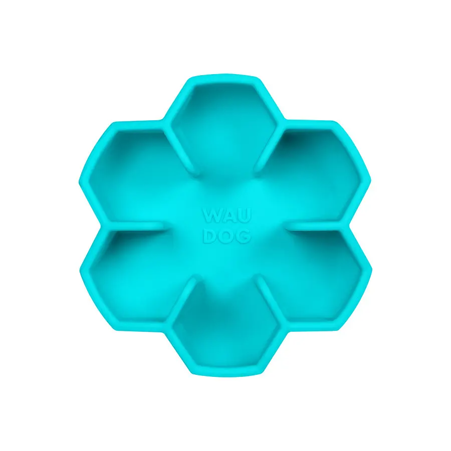 Миска для медленного питания Waudog Silicone 450 мл голубая - фото 3