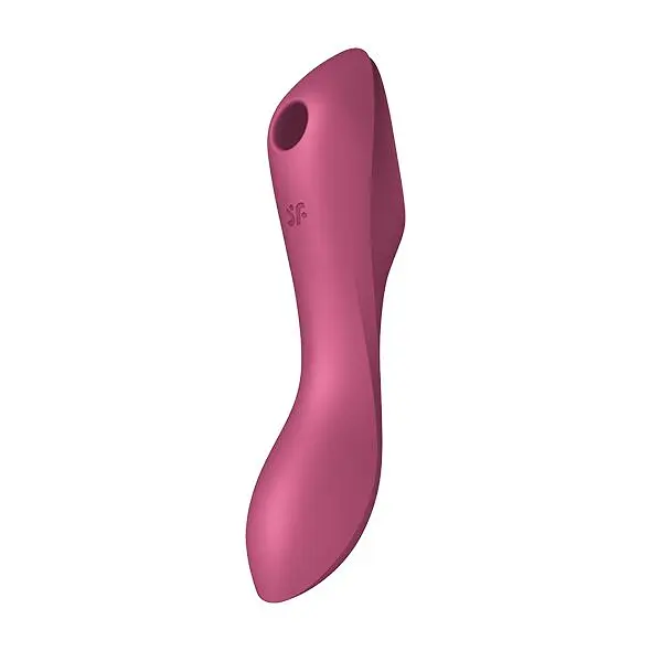 Вакуумный стимулятор клитора с вибрацией Satisfyer Curvy Trinity 3 красный - фото 5