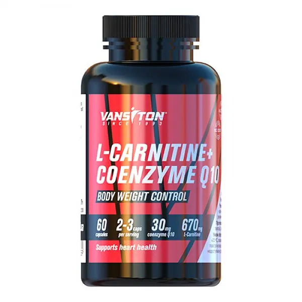 Жироспалювач L-Carnitine + Coenzyme Q10, 60 капсул Vansiton fit0016549 - фото 2