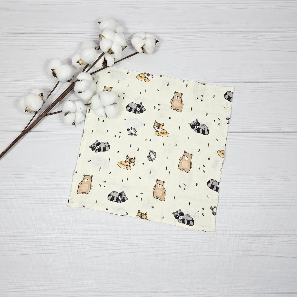 Набір з 4 муслинових серветок a.l.babybox Лісова мелодія - фото 4