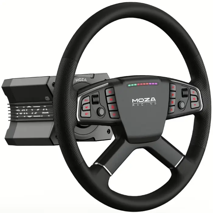 Руль Moza Racing TSW Truck 40 см 14 кн. RGB черный - фото 6
