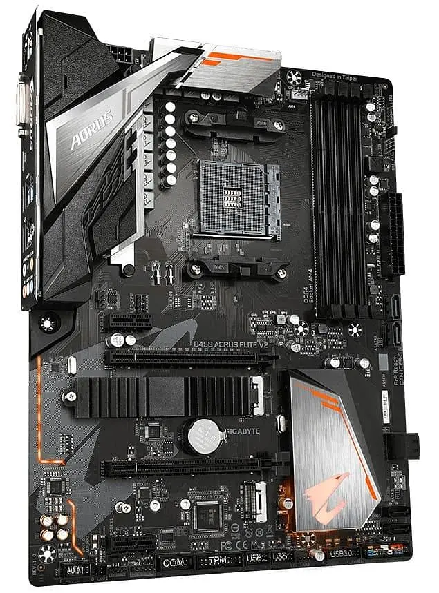 Материнская плата Gigabyte B450 Aorus Elite V2 (B450 Aorus Elite V2) (Socket AM4, AMD B450, ATX) Б/у - фото 3
