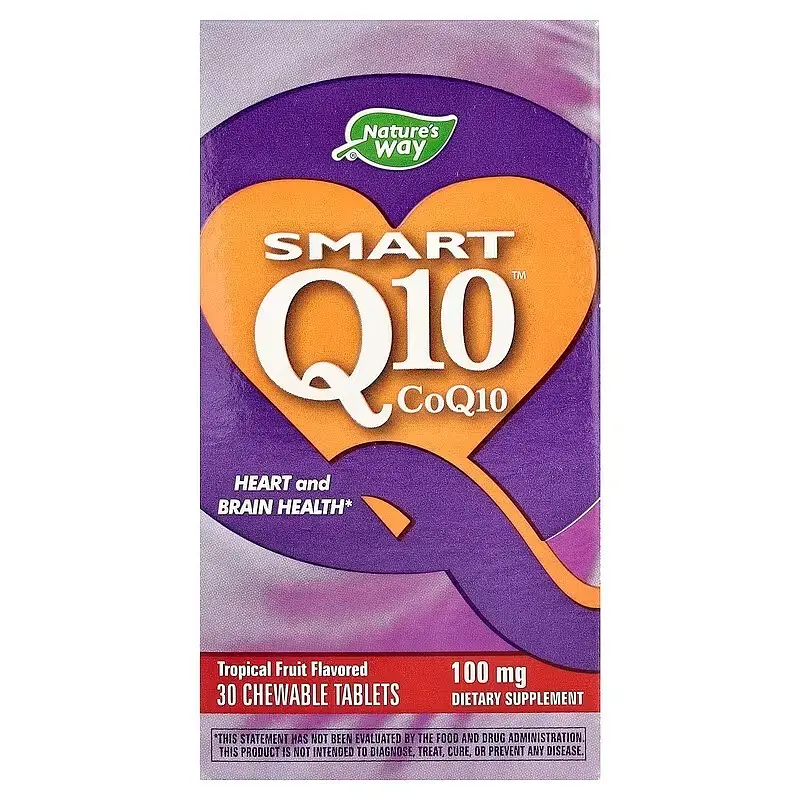 Коензим Q10 Smart Q10 Nature's Way смак апельсинового крему 100 мг 30 жувальних таблеток - фото 2