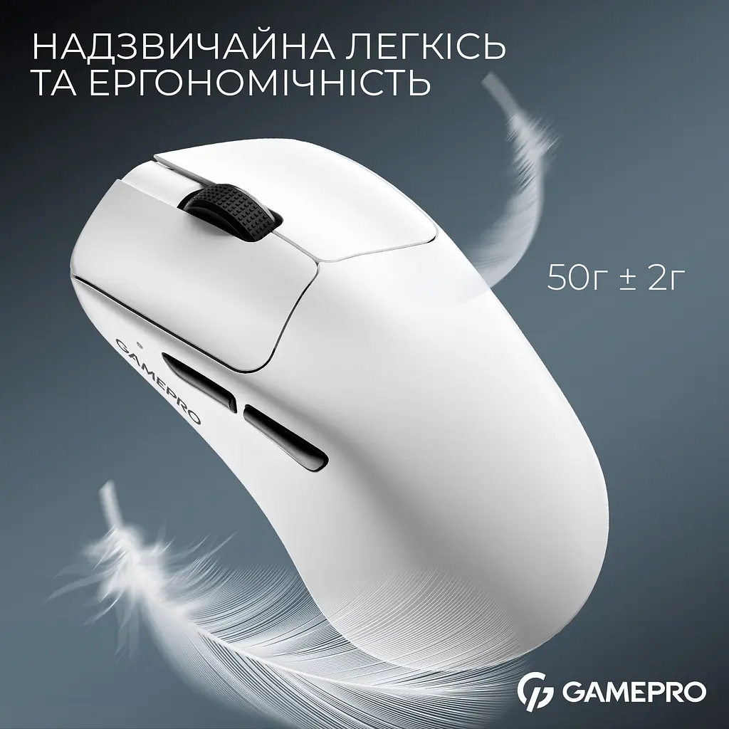 Миша GamePro Asgard Surt Wireless White (GM017W) [140401] - фото 6