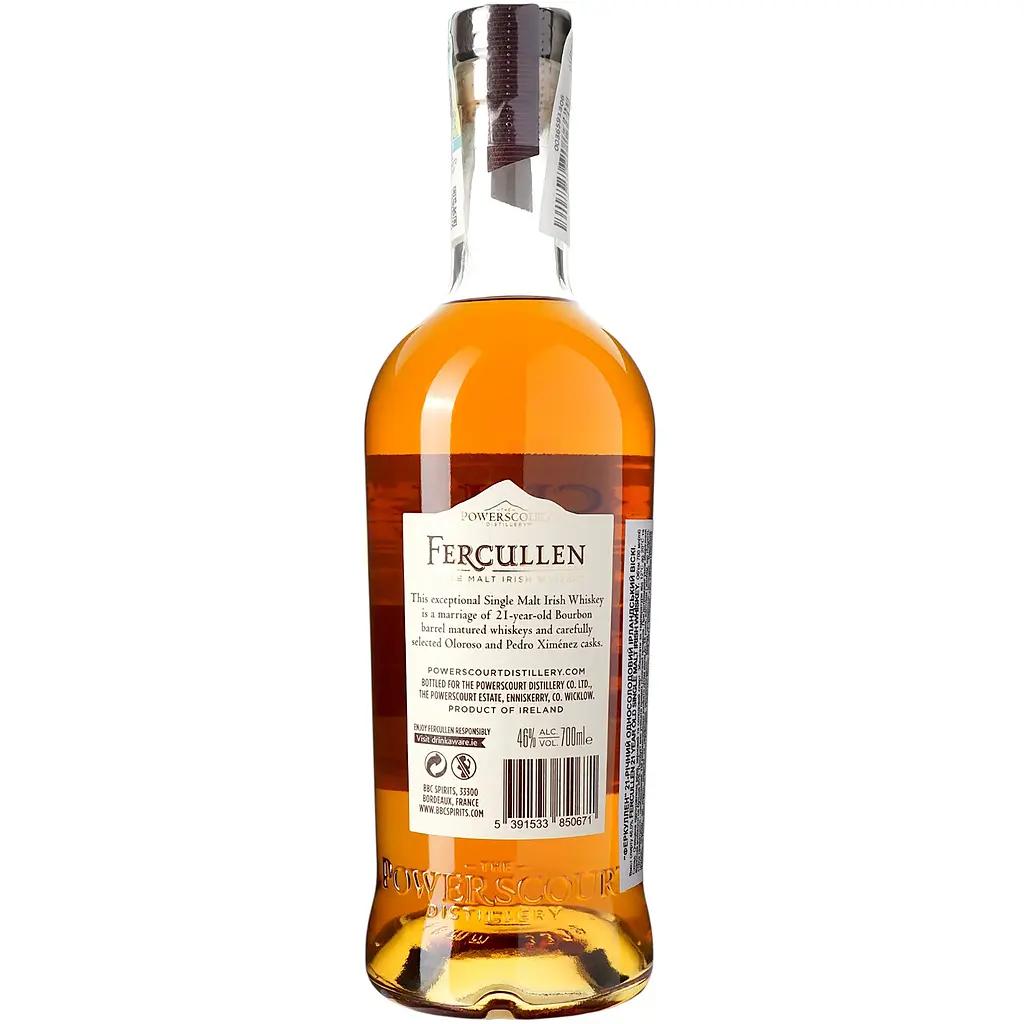 Віскі Fercullen 21 yo Single Malt Irish Whiskey 46% 0.7 л - фото 5