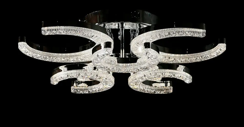 Світлодіодна люстра Splendid Ray L1654/3+3 LED (CH), білий, хром, 96 Вт, від 8-16 м² - фото 2