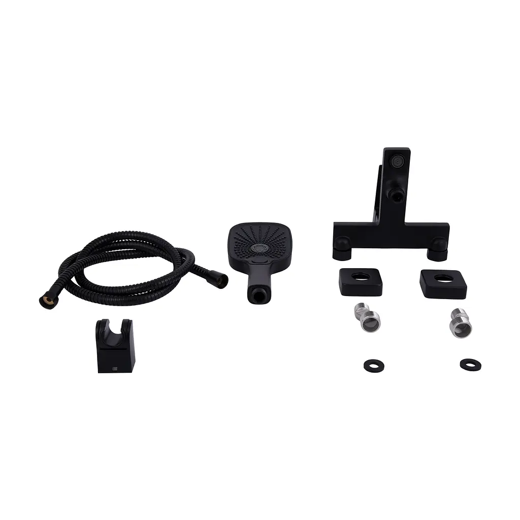 Змішувач для ванни Qtap Gemini (з душовим гарнітуром) QTGEM259BLM45682 Black Matt - фото 7