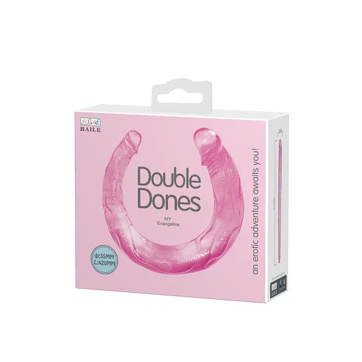 Двосторонній фалоімітатор Double Dones Dildo рожевий - фото 5