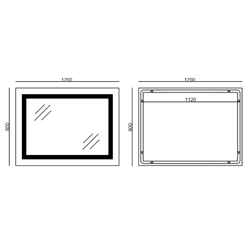 Дзеркало Mixxus Warm MR02-120x80 (годинник, LED-підсвічування, антизапотівання) MI6001 - фото 3