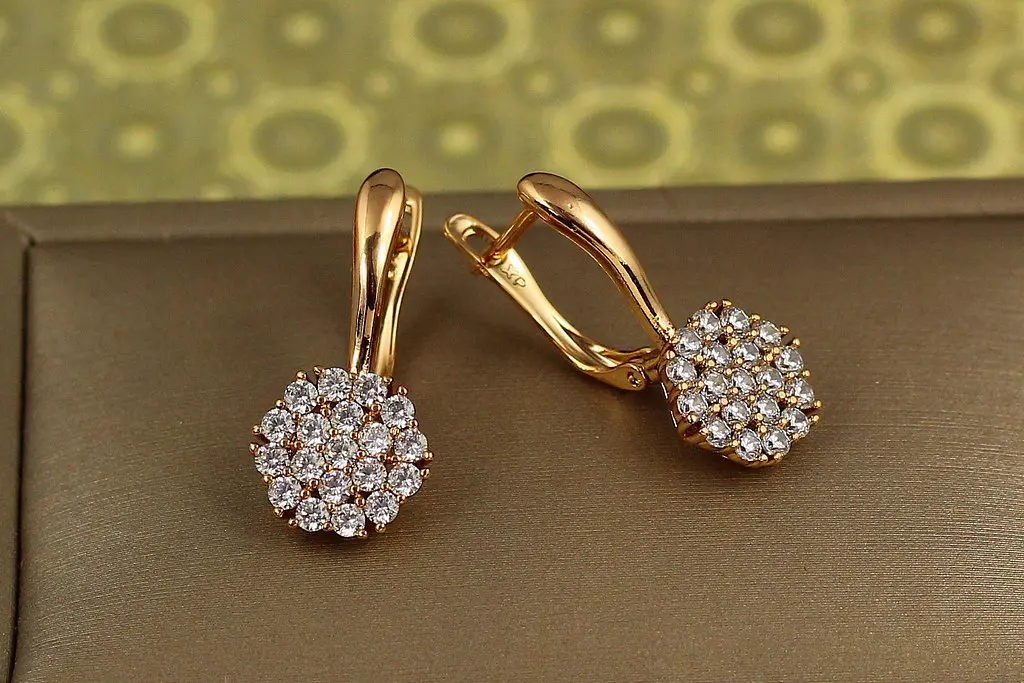 Сережки Xuping Jewelry Біоника 2,3 см золотисті - фото 2