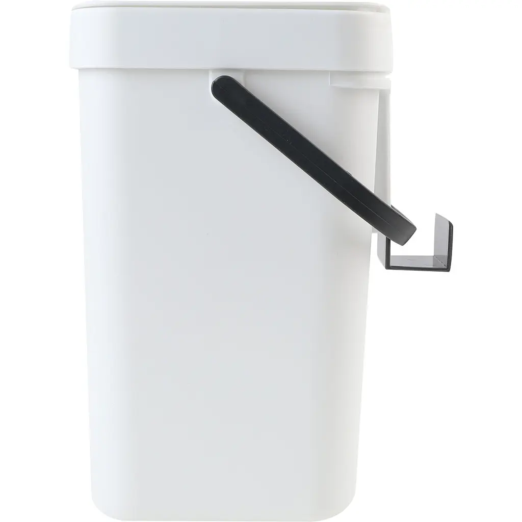 Відро для сміття MBM My Home з кришкою 3 л біле (BIN-11 3L WHITE/ANTHRACITE) - фото 3