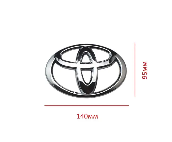 Емблема решітки задня для Toyota Хром 140х95 мм Пластик на скотчі (Завод) - фото 2
